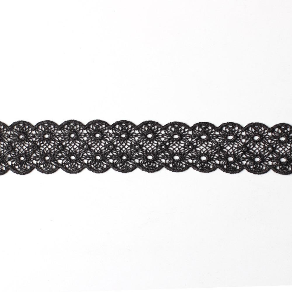 Charm Gotisch Ausgeschnittenes Muster Schwarze Spitze Choker-Halskette für Damen Sexy Temperament Halsband Kette Schmuckzubehör Geschenke