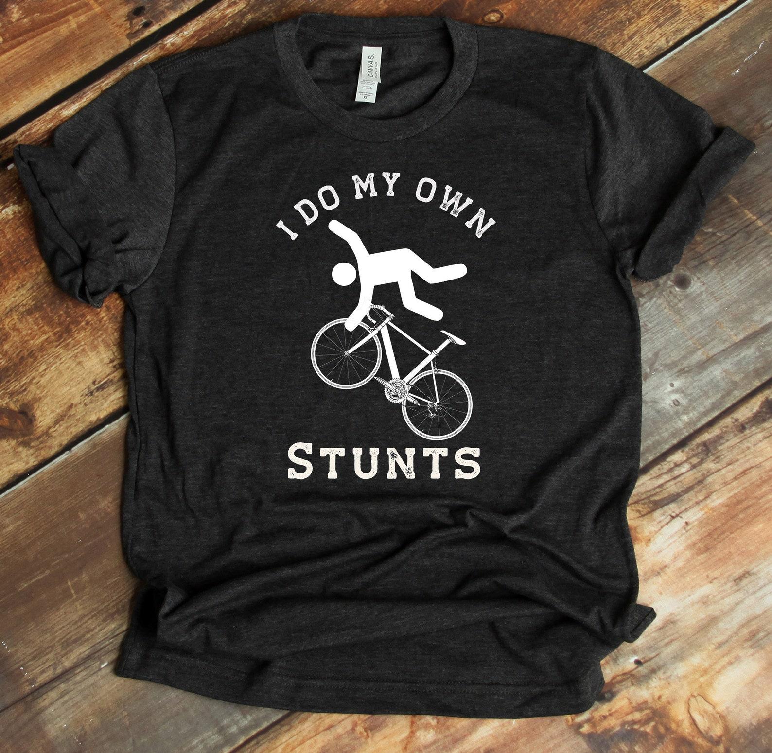 I Do My Own Stunts Shirt - Bicycle Stunts T-Shirt - Funny Biking Injury - Tank-top - T-shirt XL