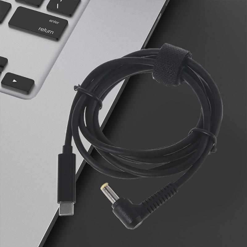 PD 65W Type C to for DC 5.5x2.5mm Braided Cord Power Adapter Cable Laptop Fast Charging Power Accessories