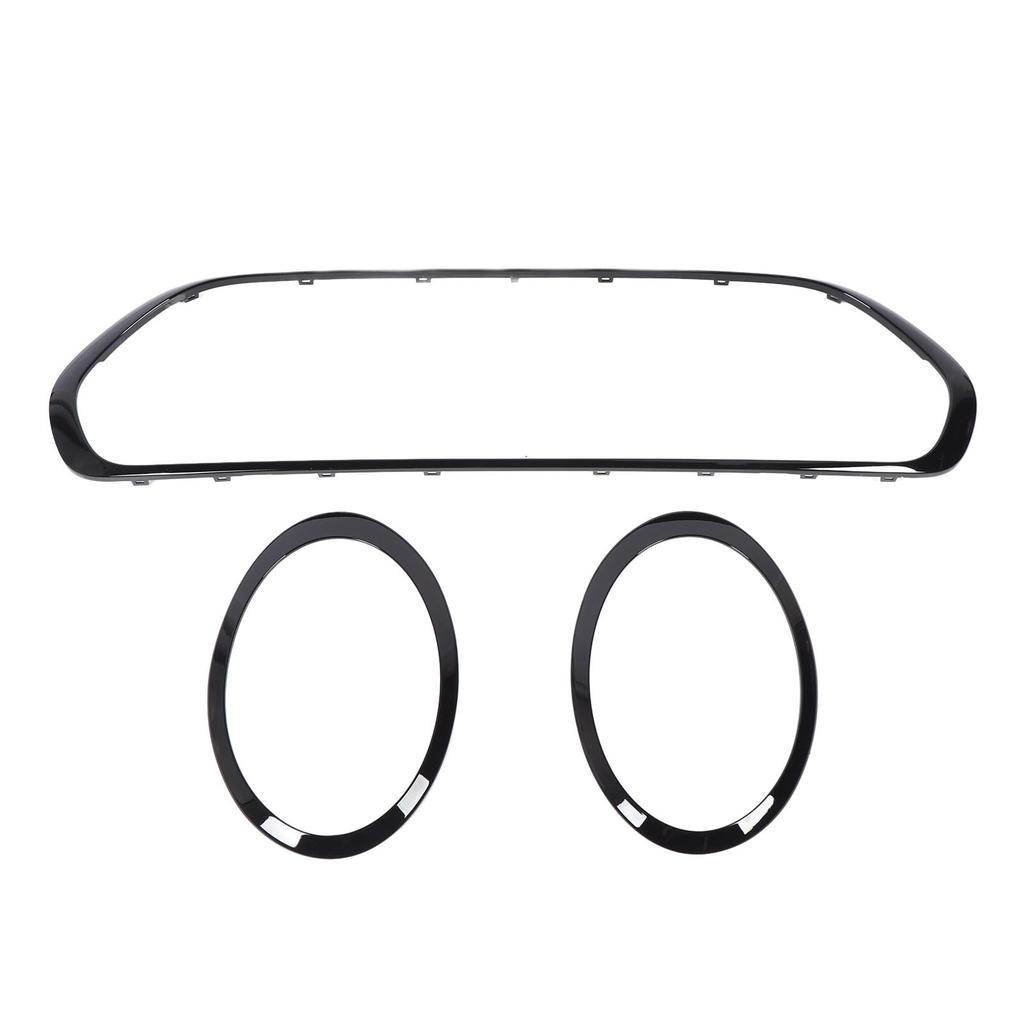 3 Pcs Gloss Black Headlight Grille Surround Cover Trims Kits 51138739497 Replacement for Clubman Standard S JCW F54