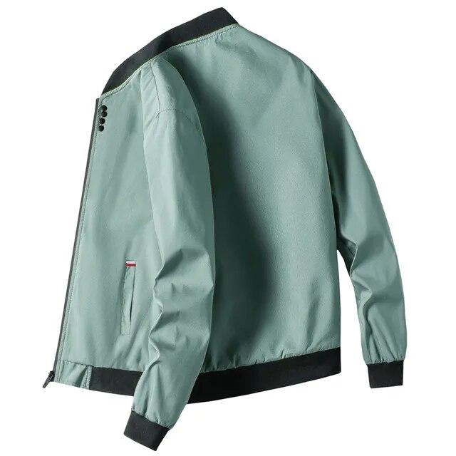 Men's Jacket Spring Autumn Thin Long Sleeve Baseball Uniform Windproof Cycling Jacket Solid Zipper Casual Jacket