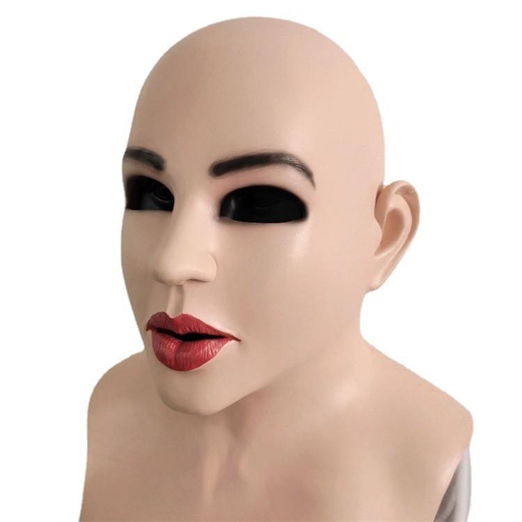 Cartoon Inspired Latex Mask For Men With Sunglasses And Hairy Beard Design