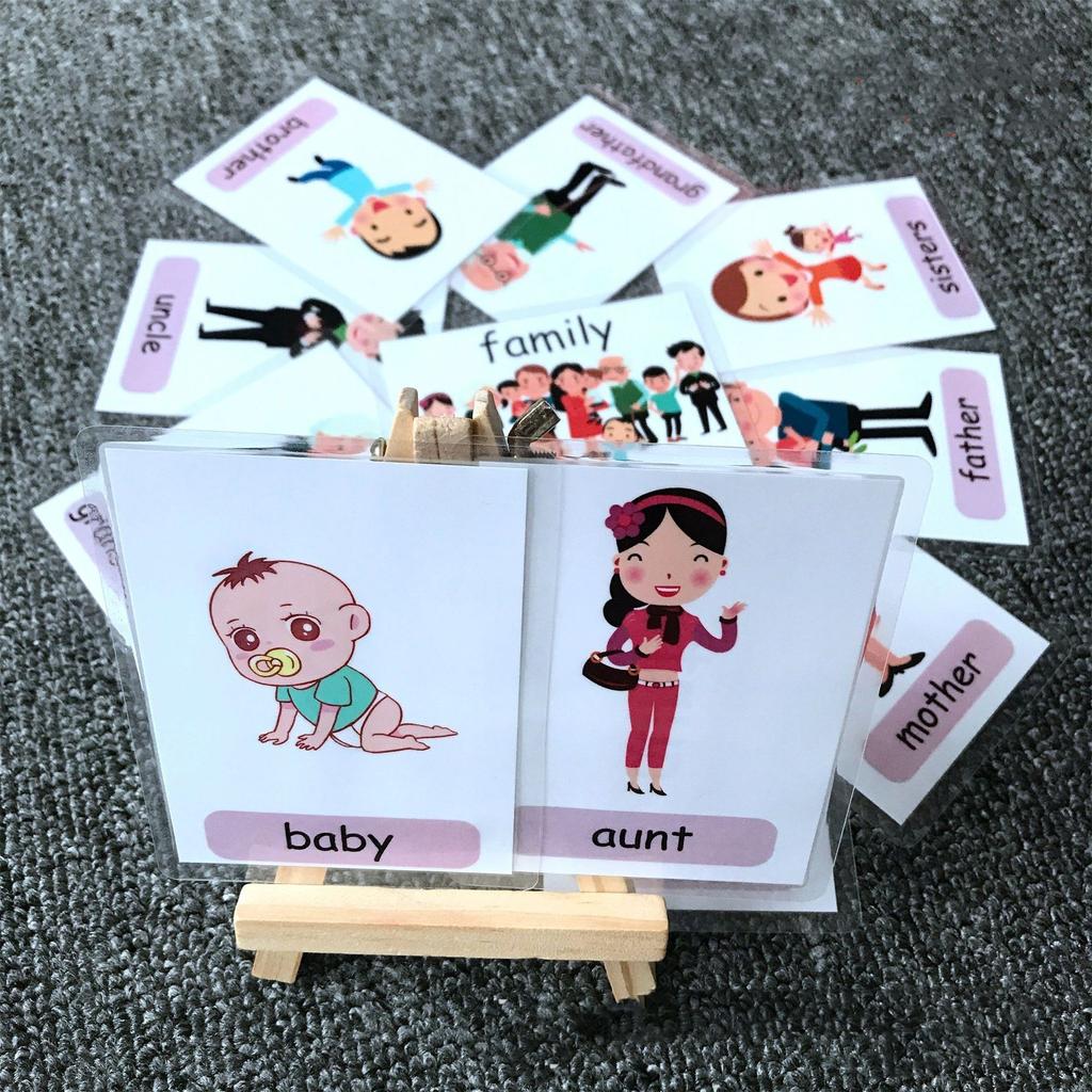 12 ks Dětské kartičky s anglickými slovy Barevné flash karty Vzdělávací hračky pro děti Rozpoznávání barev Paměť Vzdělávání Montessori
