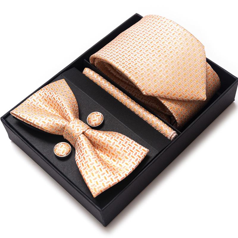 Men'S Tie Bow Tie Set Gift Box 6-Piece Set Tie Business Dress Tie Guangzhou