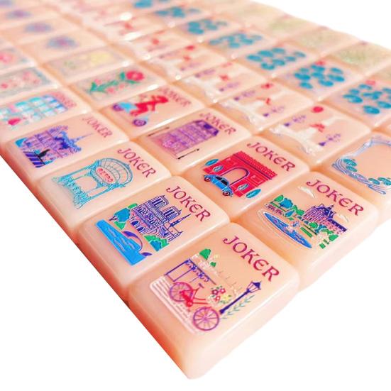 160Pcs American Mahjong Tiles Set 4 Layer Engraved Acrylic Mahjong Tiles Kit Mah Jongg