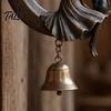 Witch Decor for Home Moon Wind Chime, Gothic Crescent with Black Cat Hanging Bell, Meditation Space Accents Mystical Garden Porch Patio Balcony
