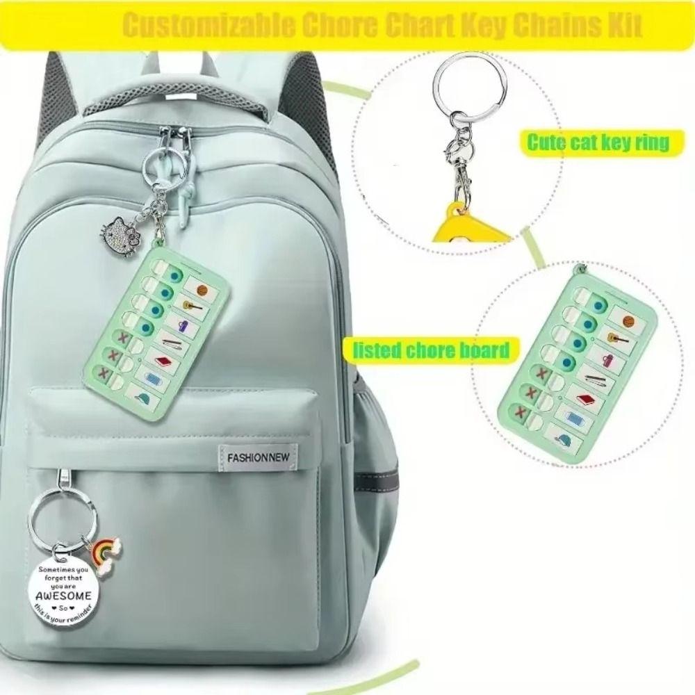 Detachable Memo Board Keychain Plastic To Do List Simple Daily Planner Board