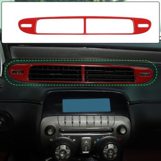 Red Center Air Vent Outlet Panel Cover Trim Frame For 2011-2015 Chevrolet Camaro