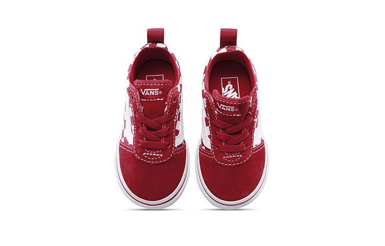 Vans Slip Resistant Cushioning Low top Skateboard Shoes Red Infant And Toddler VN0A3QU1UK7