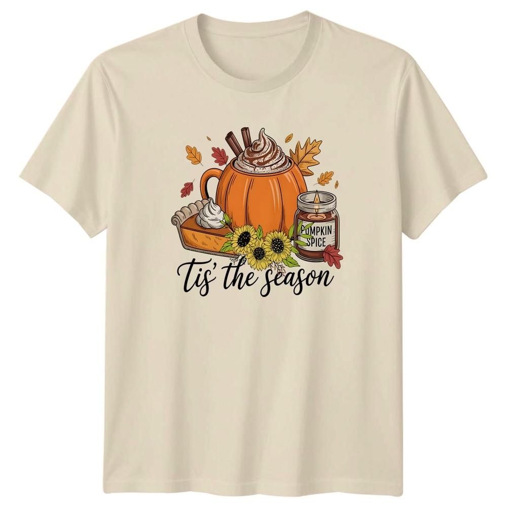 Tis The Season Unisexs TShirt Autumn Pumpkin Spice Gift For Her