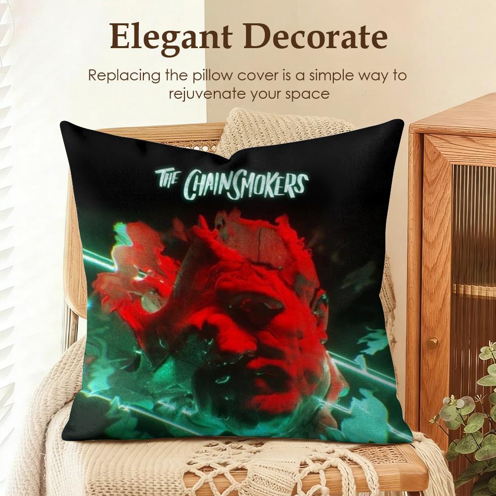 

Cool CChainsmokers Cushion Cover Natural Linen Organic Fabric DoubleSided Printing Sofa Home Decor Gift Pillow Case 30x30cm