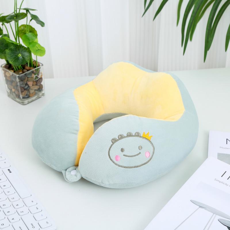 Cartoon Portable U-Shaped Neck Pillow - Foldable & Multifunctional for Travel