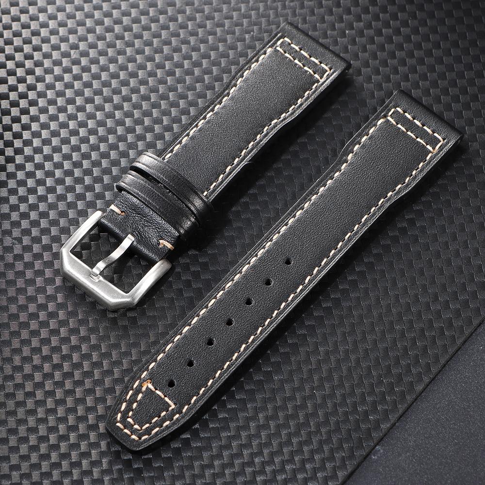 20mm 21mm Cowhide Watch Strap for IWC Pilot Portugieser Portofino Watchband Men Women Business Soft Calfskin Watch Bracelet