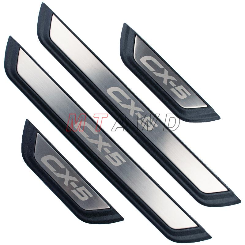 Für Mazda CX-5 CX5 KF 2017- 2024 2025 Edelstahl Chrom Einstiegsleiste Trittschutz Verkleidung Schutz Pedal Auto Styling Zubehör