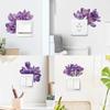 Waterproof Vinyl Decals for Home Decorations Room Aesthetics Lavender Floral Switch Stickers Self Adhesive Wall Socket Decor
