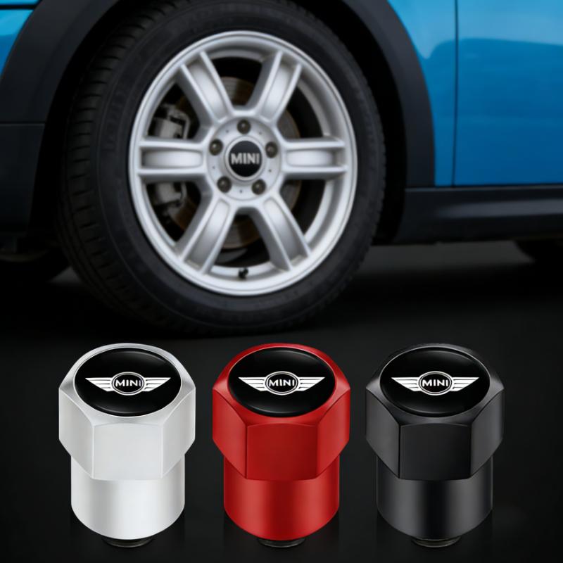 4pcs Car Wheel Tire Valve Stem Caps Airtight Cover For Mini Cooper Works One JCW R56 R53 F54 F55 Clubman Coupe Auto Accessories