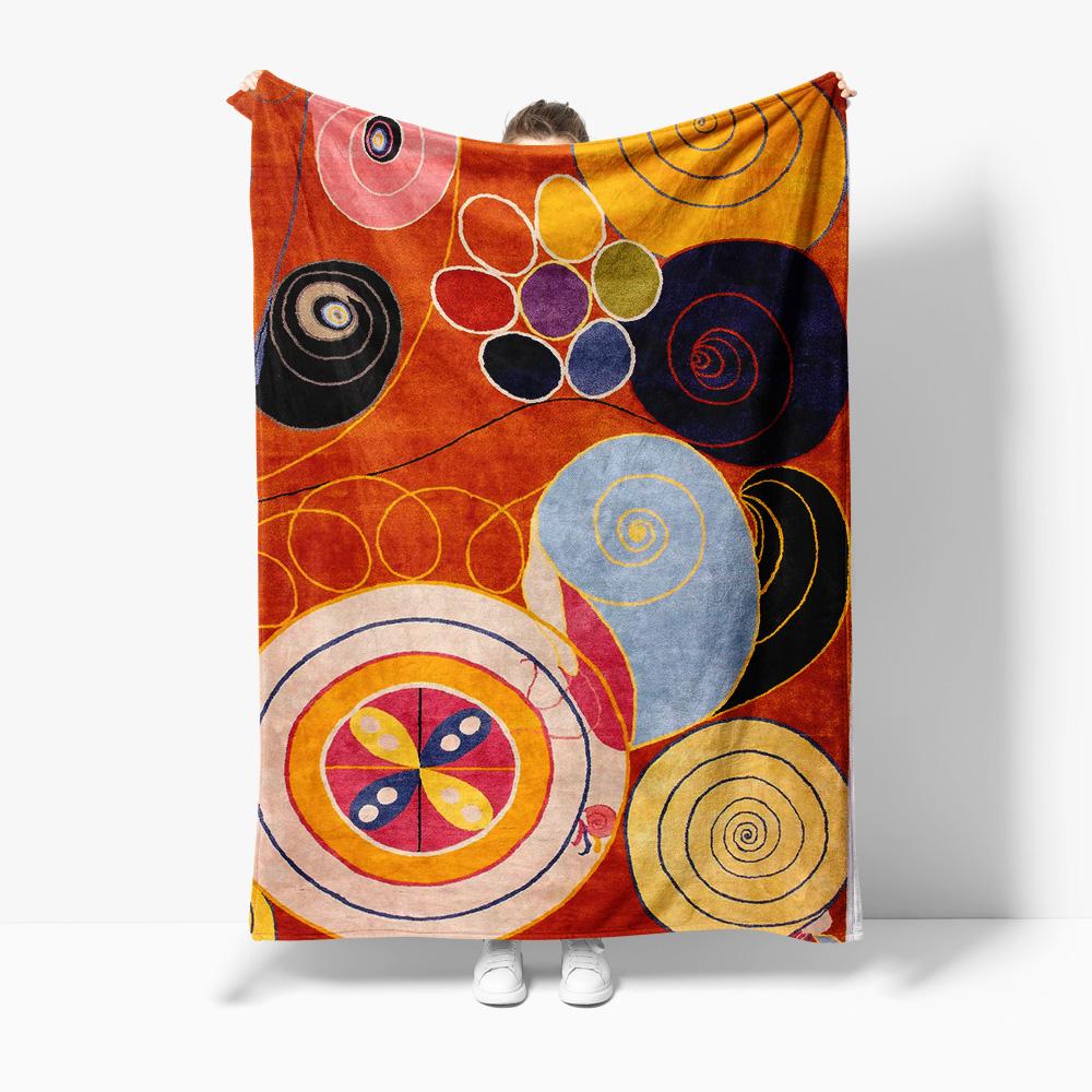 

Abstract Colorful Geometric Round Dot Pattern Fleece Blanket Throw Sofa Bed Decoration Gift 75x100cm