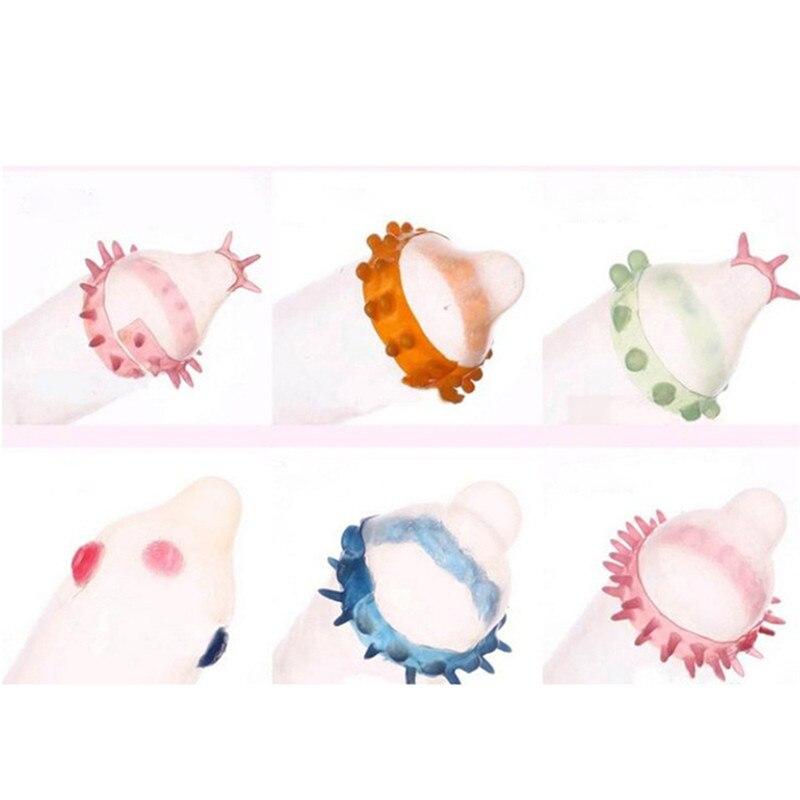 5 Pcs Men Condoms Adult Sex Products Sensation Female G -Spot Vaginal Stimulation Condoms Sophora Viciifolia Spike Penis Sleeve