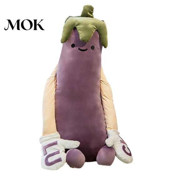 Cute Room Decor Eggplant Body Pillow for Side Sleepers, Soft Long Plush Cushion Large Hug with Removable Washable Cover, Hugging Women Sleeper