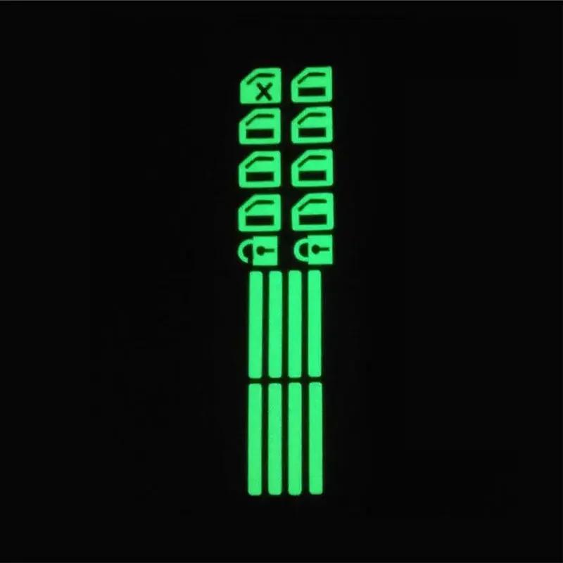 Car Fluorescent Luminous Button Sticker Door Window Lift Night Safety Switch Car Style Decal Switches Relay Decoration Decor