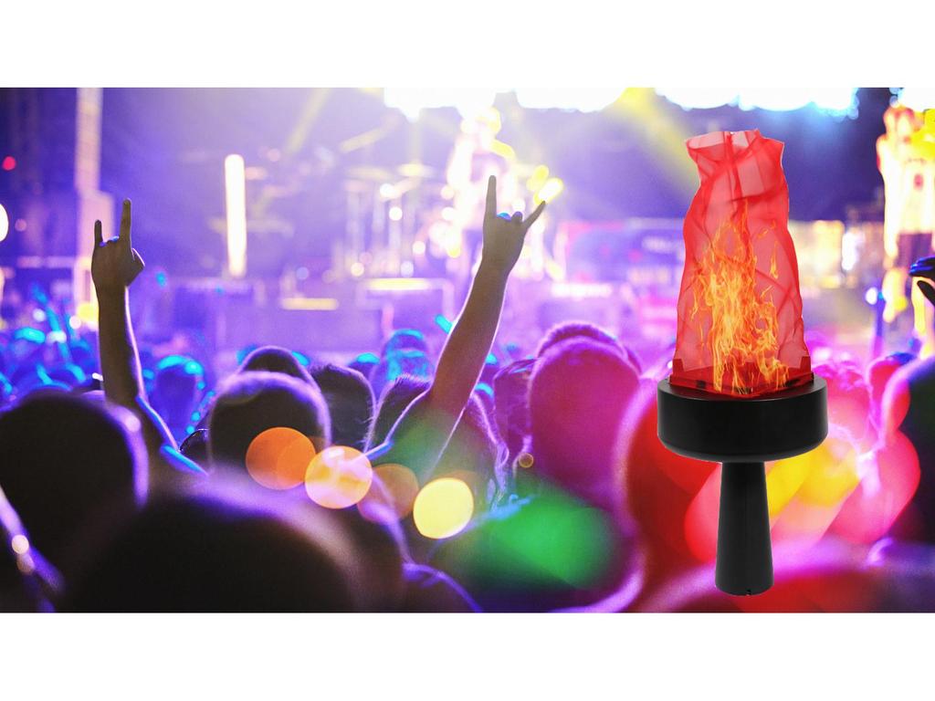 Rechargeable Handheld Electronic Flame Simulation Torch for Parties and Bonfires