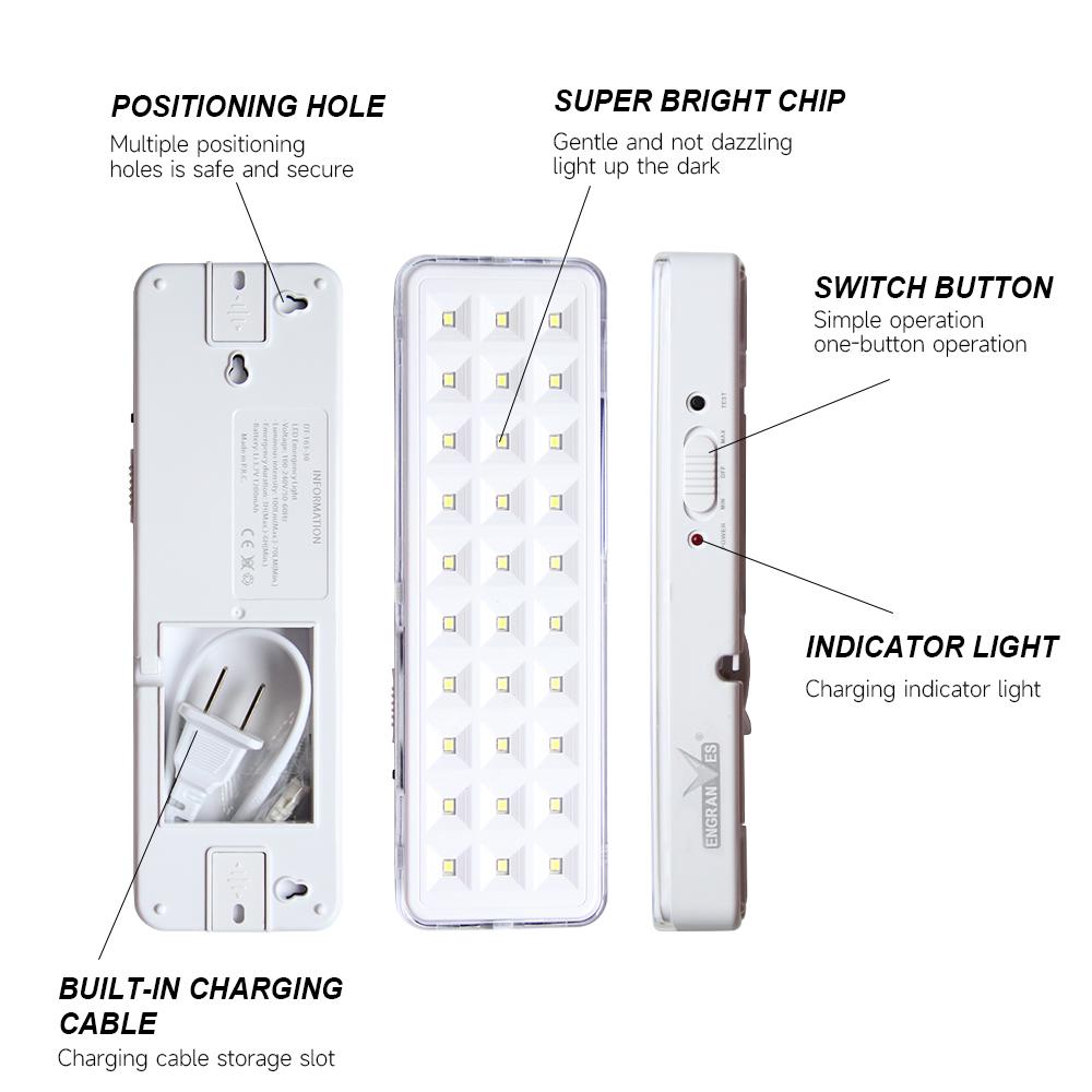 30LED Portable Handheld Light Hanging Tent Lamp Outdoor Lantern Night Emergency Lighting 2 Modes Rechargeable Camping Light
