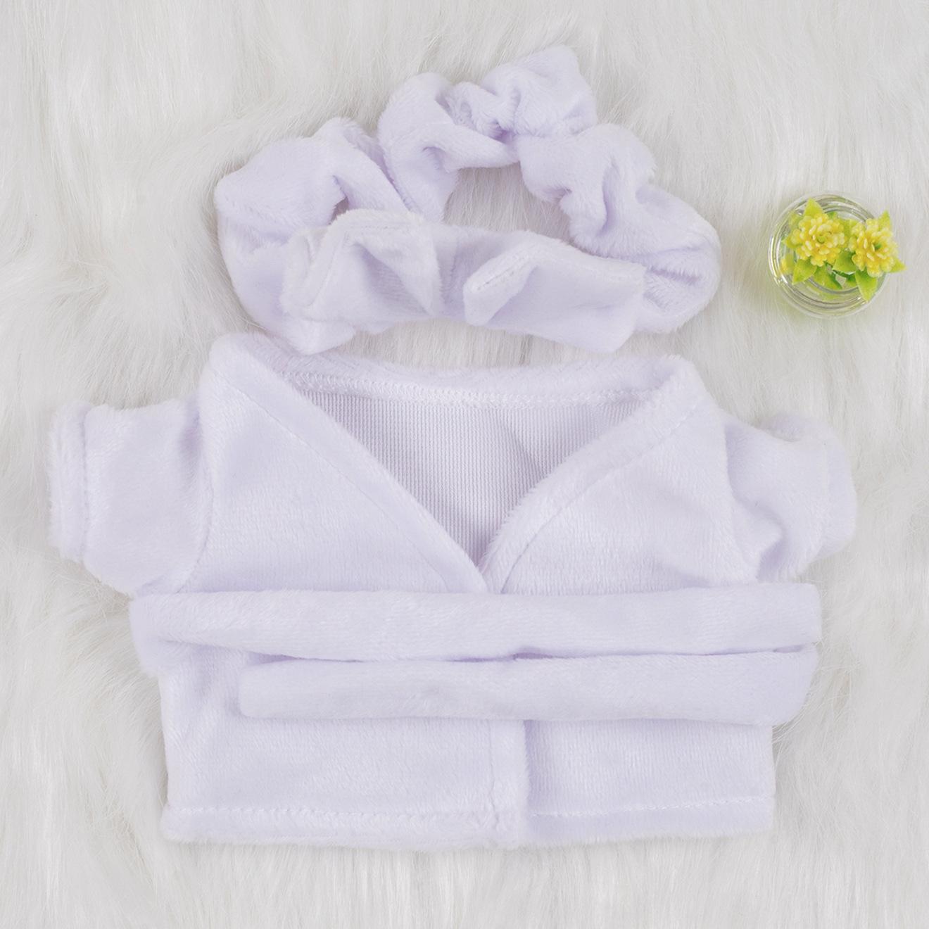 

Набор пижамы и халата Labubu Macaron для кукол 10 см/15 см/20 см - Хлопковая одежда в наличии For 20CM Cotton Doll