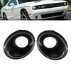 For 2015- Dodge Challenger Bumper Fog Light Bezels Cover Black Left&Right 2X