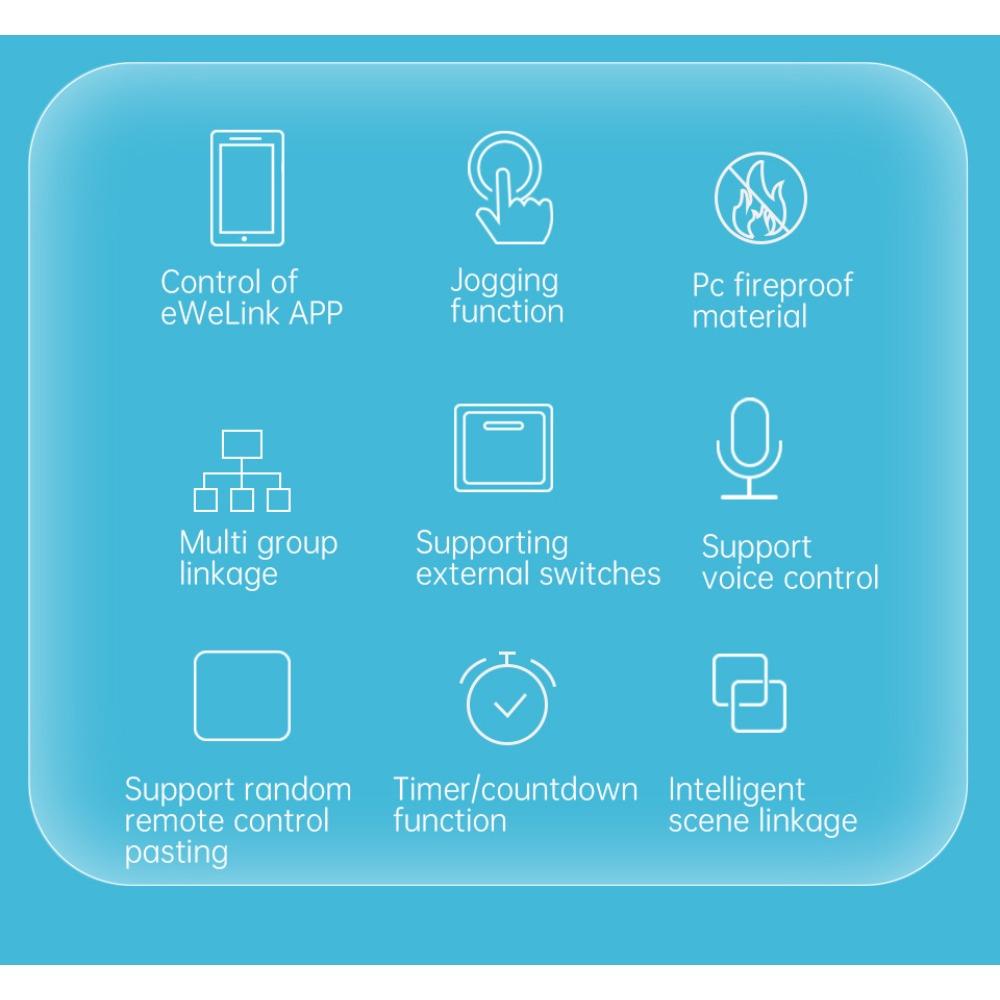 Interruptor WiFi, relé, interruptor inteligente, interruptor remoto con cableado de fase/neutro, control por aplicación con temporizador, compatible con Alaxe.