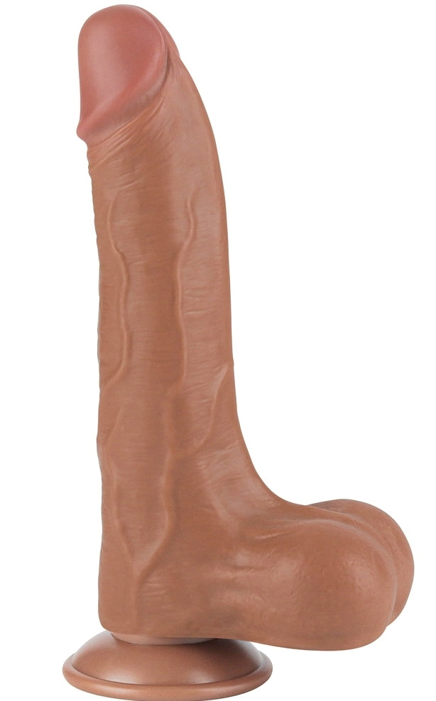 Gode Sliding Skin 16 x 4.2cm Marron - LoveToy SlidingSkin - Godes Réalistes