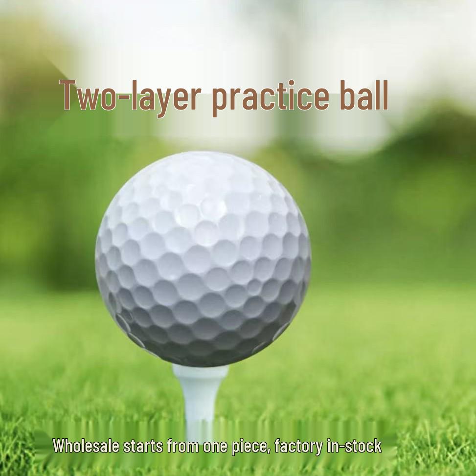 Cross-Border Hot Sale Two-Layer Practice Golf Ball - White Golf белый