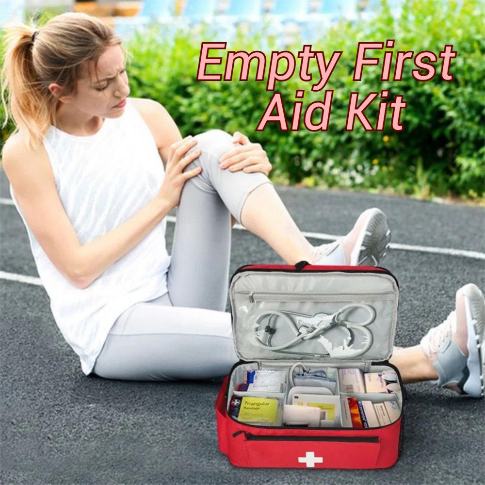 Multi-functional Portable Medicine Bag Double Zipper Travel Medication Case  Camping