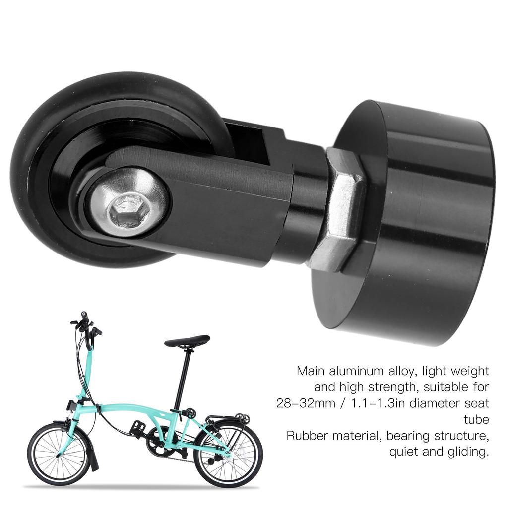 Folding Bike Seat Tube Push Wheel CNC Machining Seatpost Travelling Wheel