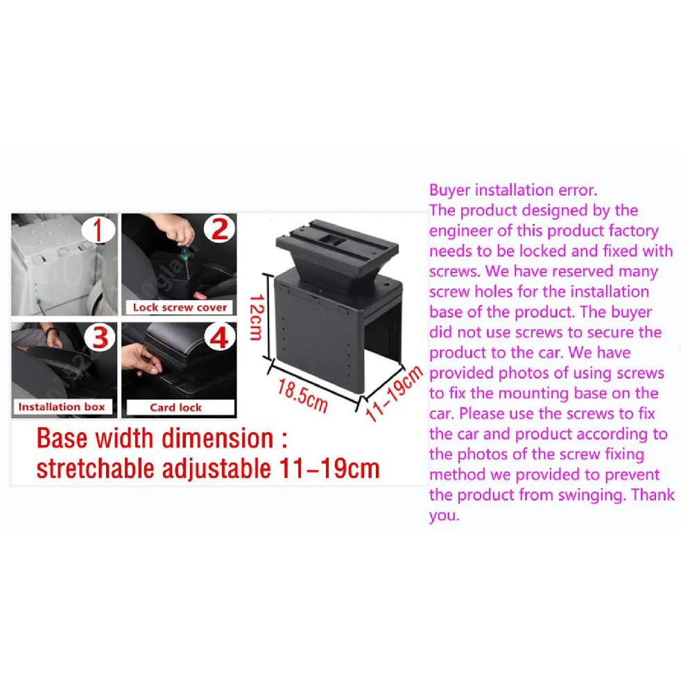 For Hyundai I20 Armrest box For Hyundai i20 Car Armrest box 2021 2022 2023 2024 Interior Parts Storage Box Car Accessories