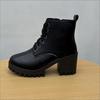 French one-pedal waterproof table short fashion boots high heel dopamine spring and autumn winter new elegant
