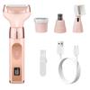 4-in-1 Women's Electric Shaver with USB Charging - Eyebrow Trimmer, Hair Removal for Sideburns, Underarms, Legs, and Bikini Area