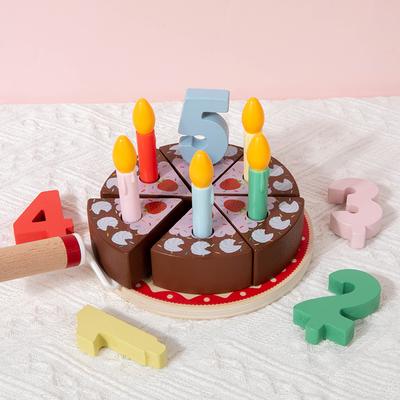 Holz Simulation Geburtstag Kuchen Nachmittag Tee Spielen Spaß Pädagogisches Spielzeug