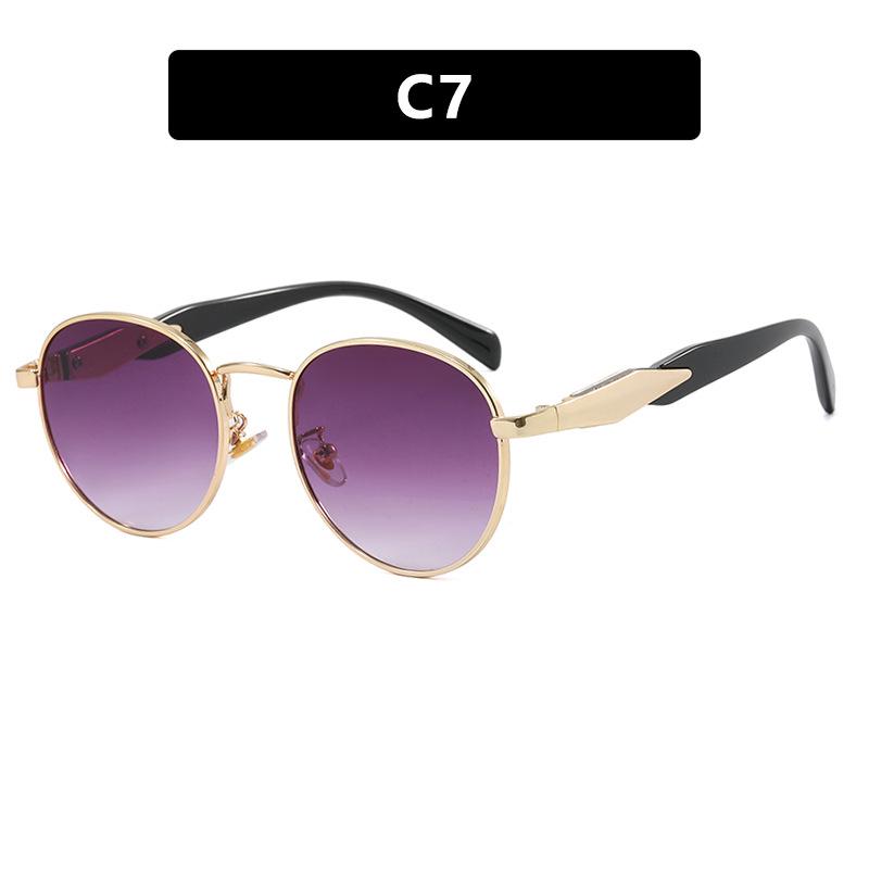 2024 Round Fashion Sunglasses: European & American High-End Street Style