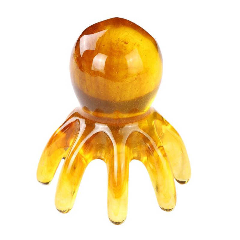 Resin Octopus Comb Head Massager Meridian Scraping Scalp Massage Brush Acupuncture Spa Gua Sha Health Deep Massage Tool
