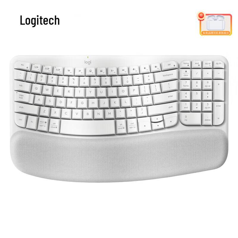 

Logitech Wave Keys Ergonomic Wireless Bluetooth Keyboard