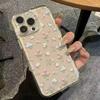 Floral Shell Bow Case for Apple 17 Pro Max - Transparent, Drop-proof, Fits 14/13 Pro