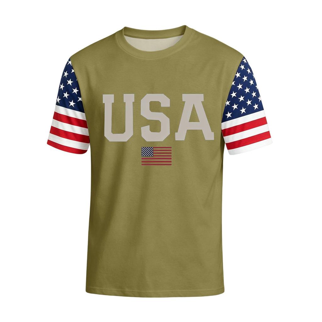 Camiseta casual para hombre con cuello redondo, ligera, transpirable y de manga corta