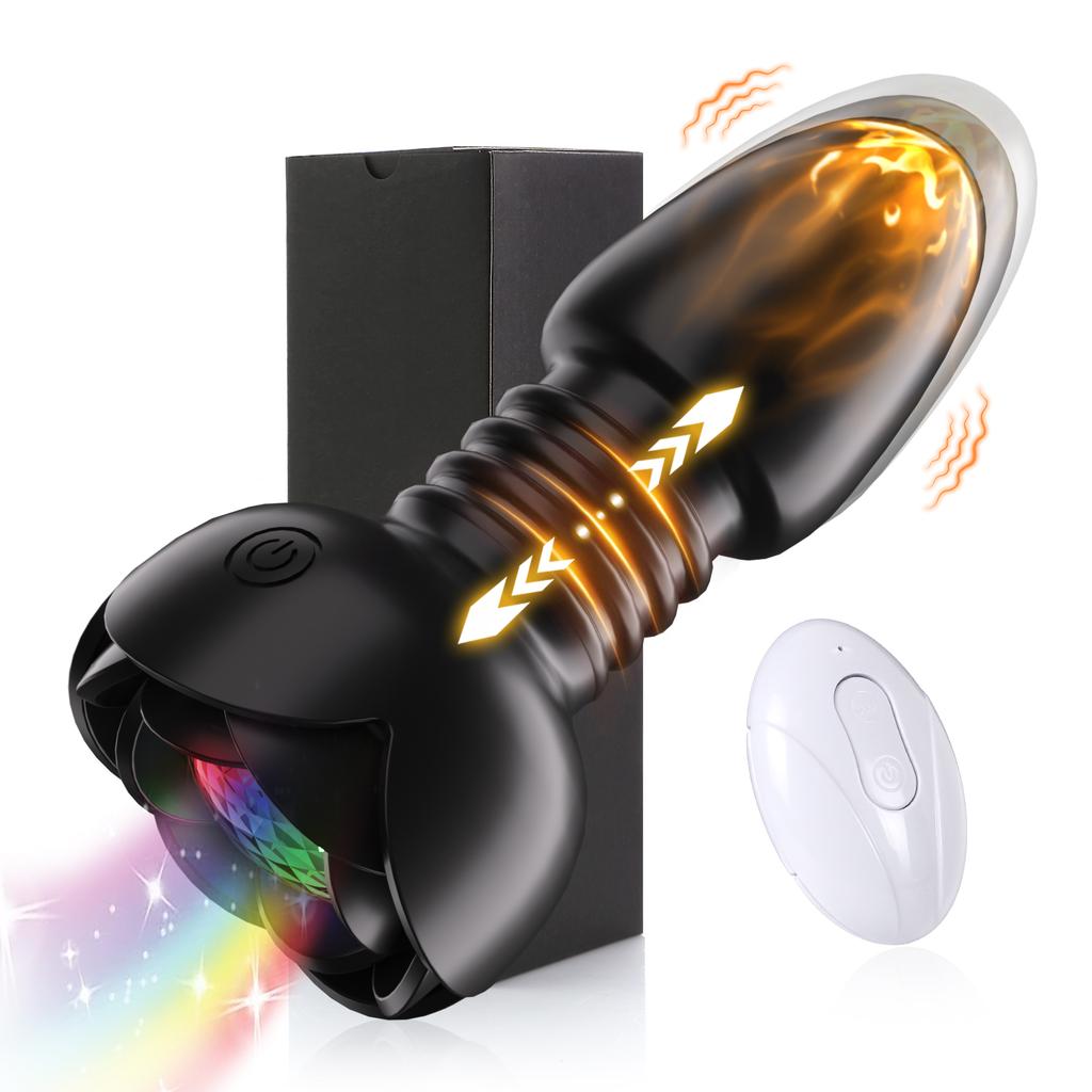 Teleskopischer Anal-Buttplug-Vibrator mit kabelloser Fernbedienung, Prostata-Massagegerät, weiblicher Vagina-Masturbator für Erwachsene, Sexspielzeug für Frauen und Männer
