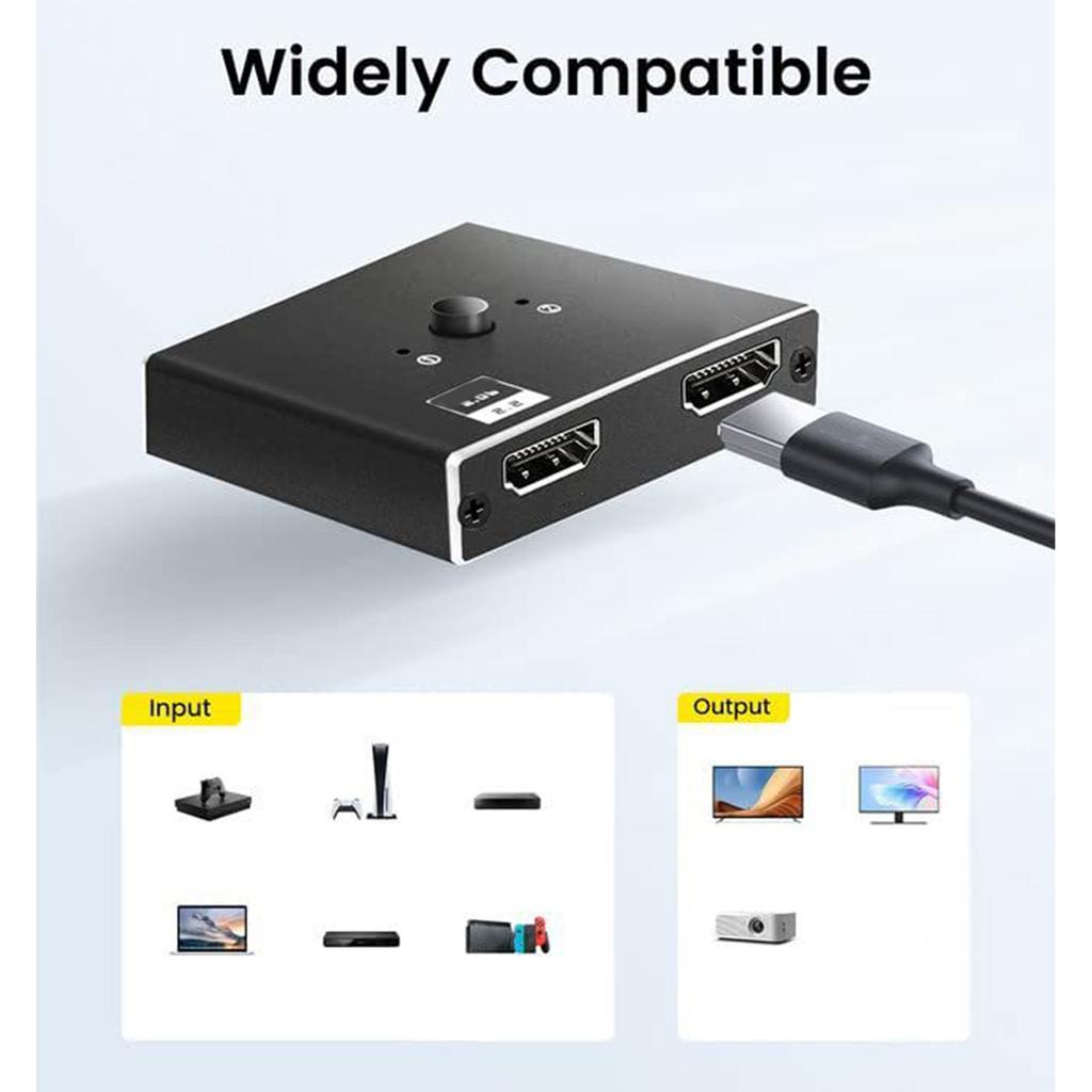 Switcher Splitter 8K@60Hz 4K@120Hz 1080P@240Hz 2 Port 8K Bidirectional Two Way Splitter Switcher for HDTV Projectors