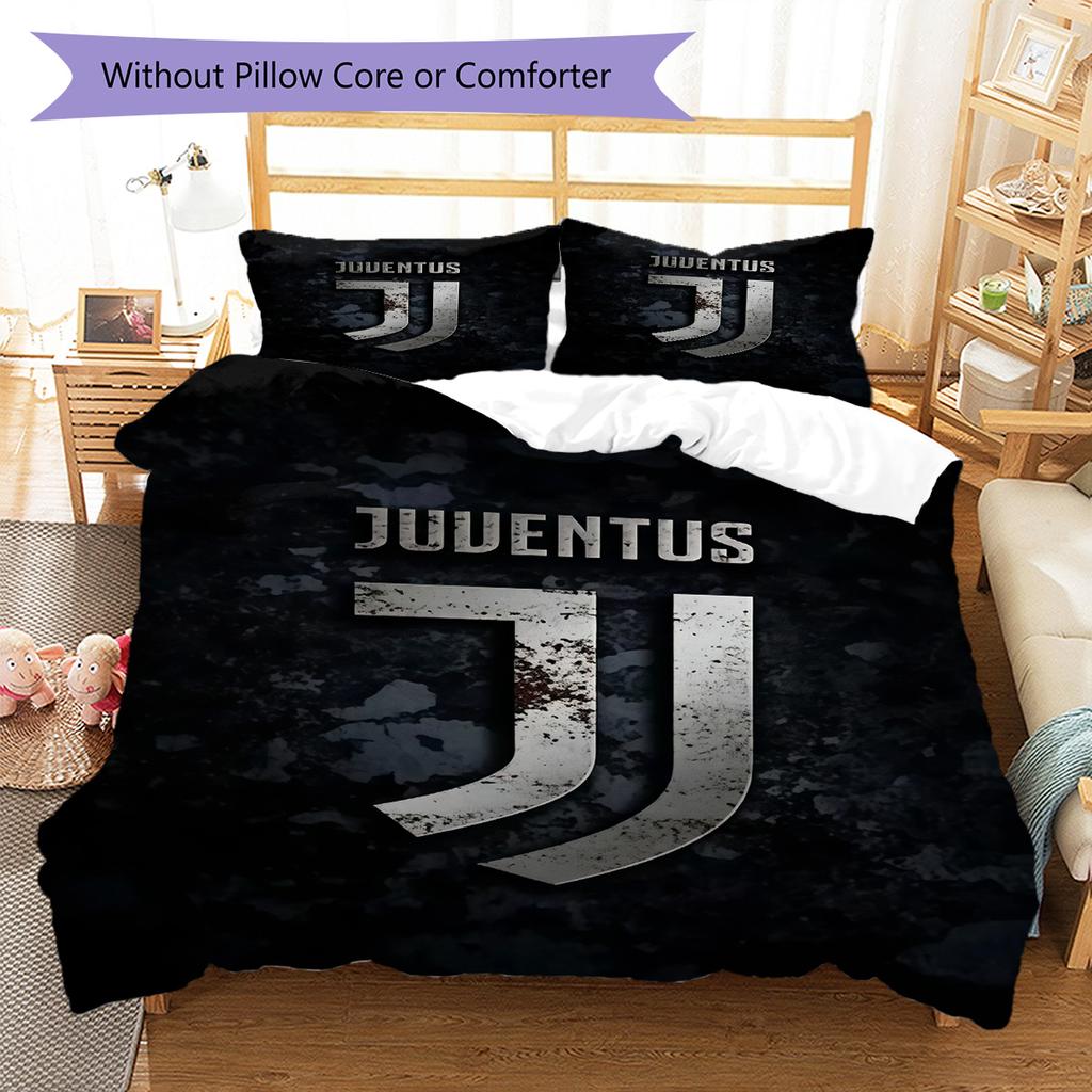 Juventus Sada povlečení Přikrývka Povlak na přikrývku Povlak na polštář Domácí dekorace Narozeninový dárek (1 * povlak na peřinu + 2 * povlak na polštář, bez jádra)