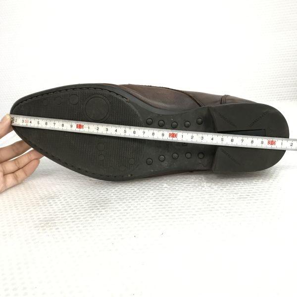 IMMAGINAZIONE leather straight tip shoes 26.5 brown Made in Japan(USED)
