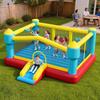 Inflatable Bounce House, 14.7 X 13.8 X 6.8 Ft Jumping Bouncy Castle, Inflatable Jumper for Kids with Slide, Basketball Hoop, Target Game & Jumping