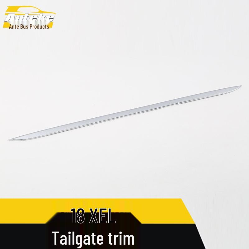 18 XEL Tailgate Trim: Rear Trunk Bright Strip & Anti-Scratch Bumper Guard