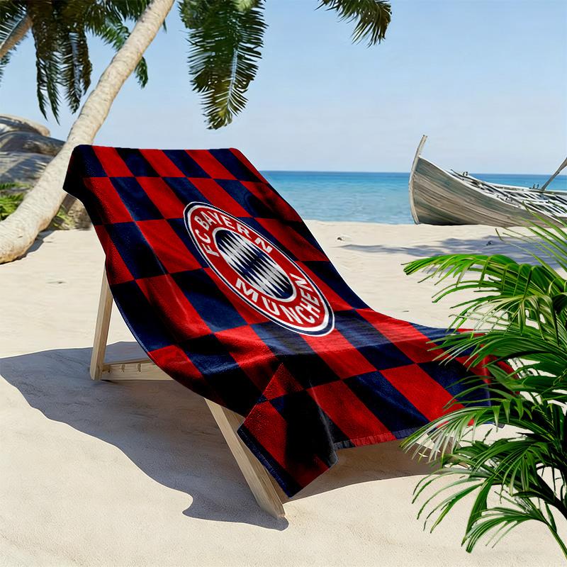 FC Bayern Munich: Blue Glory beach towel Outdoor camping soft Outdoor pool towel Absorbent bath towel quickdrying swim towel beach Fashion Comfort