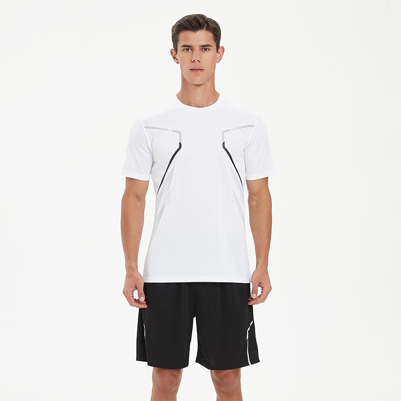 Plus Size Men's Quick-Drying Short-Sleeved Shorts Suit Sportswear Men's Leisure Sports Running Fitness T-Shirt Shorts Set Men